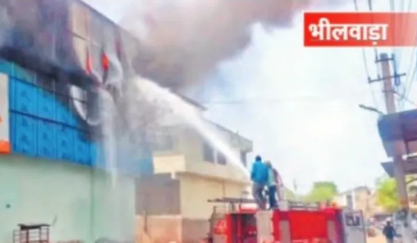 भीलवाड़ा मंडी में तेल गोदाम भभका... उदयपुर व अलवर के जंगल में उठी लपटें