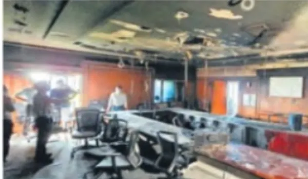 राजस्थान विद्युत विनियामक आयोग कार्यालय में लगी आग