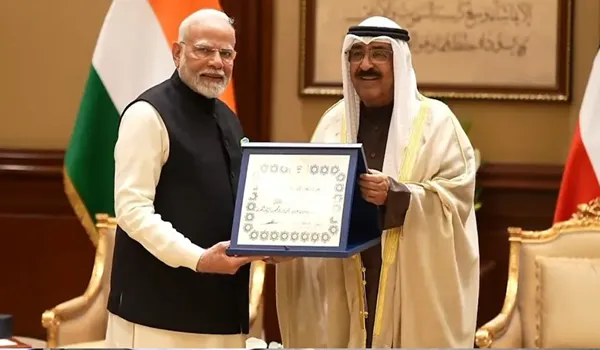 द ऑर्डर ऑफ मुबारक अल कबीर' से नवाजे गए प्रधानमंत्री मोदी