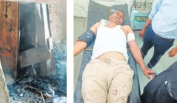 करणी विहारः फ्लैट में लगी आग सिलेंडर फटने से हेड कांस्टेबल घायल