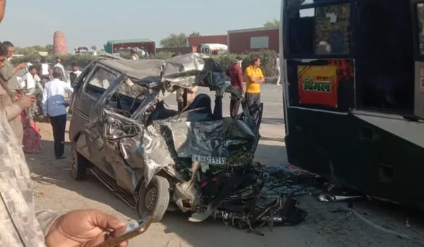 जयपुर में भीषण सड़क हादसा: बस और कार की टक्कर महाकुम्भ में जा रहे 8 दोस्तों की मौत