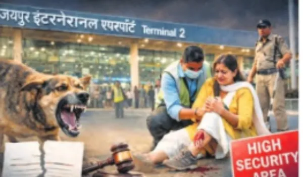 हाई-सिक्योरिटी एयरपोर्ट भी सुरक्षित नहीं, महिला को कुत्ते ने काटा