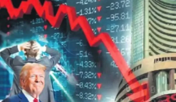 ट्रंप की जिद से डगमगाया बाजार सेंसेक्स 1,066 अंक लुढ़का