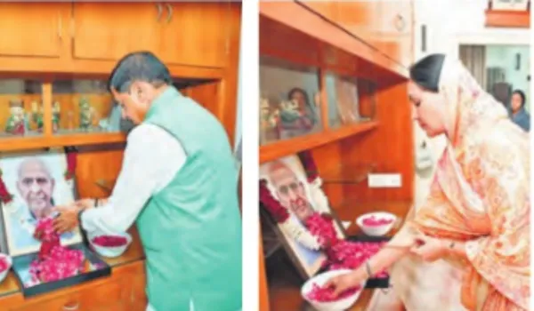 यादव, दीया और डॉ. बैरवा सहित कई नेताओं ने दी श्रद्धांजलि