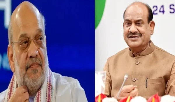 केंद्रीय गृह मंत्री अमित शाह और स्पीकर ओम बिरला की मुलाकात