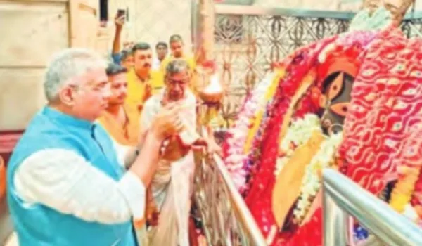 भूपेंद्र यादव ने जन्मदिन पर शक्तिपीठ में की पूजा-अर्चना