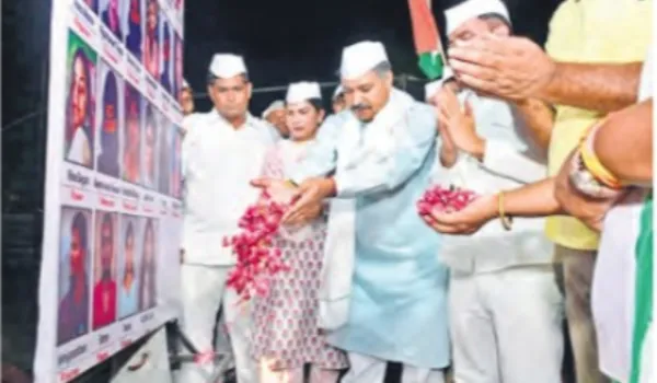 कांग्रेस सेवादल का कैंडल मार्च, दिवंगत छात्रों को दी श्रद्धांजलि