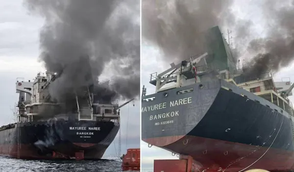 होर्मुज जलडमरूमध्य में थाई कार्गो जहाज पर हमला