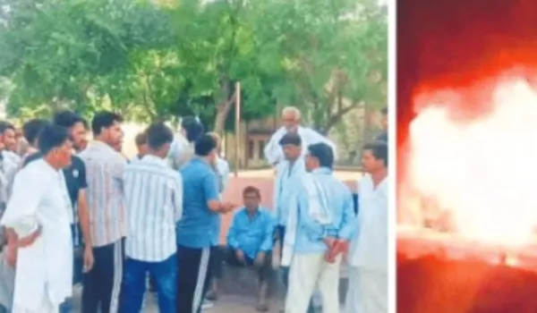 बजरी माफिया का पुलिस पर हमला, DSP की बोलेरो जलाई