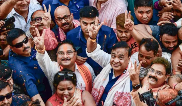 असम में भाजपा ने लगाई जीत की हैटिक
