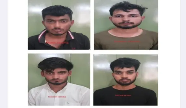 फिल्मी स्टाइल में हुड़दंग करने वाले 4 बदमाशों को दबोचा