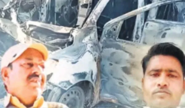 दुर्घटना में ट्रक चालक जिंदा जला, सरकारी टीचर की मौत