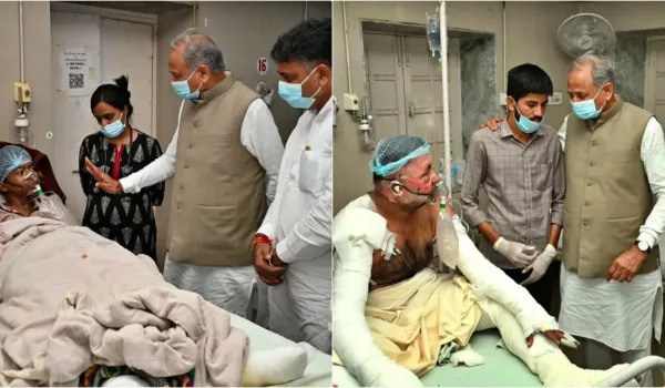 गहलोत ने घायलों और परिजनों से की मुलाकात