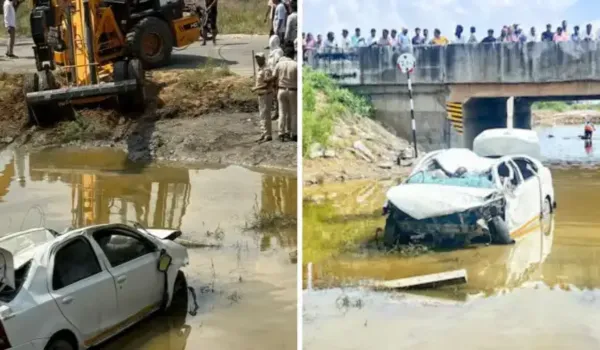 अंडरपास में गिरी कार, एक ही परिवार के 7 लोगों की मौत