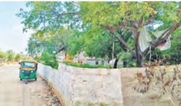 द्रव्यवती नदी किनारे रातोंरात हो गया निर्माण