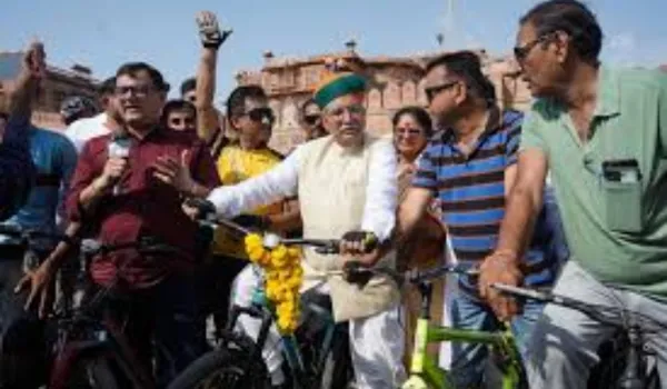 मंत्री मेघवाल ने दो किलोमीटर साइकिल रैली में लिया हिस्सा