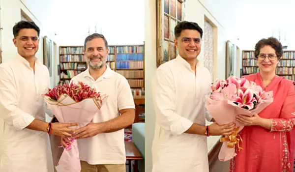 राहुल गांधी और प्रियंका गांधी से मिले पायलट
